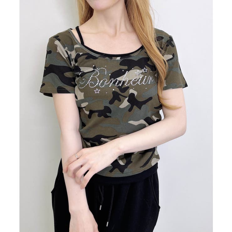 メイサイレイヤードラインストーンロゴTOPs | INGNI  | 詳細画像8 