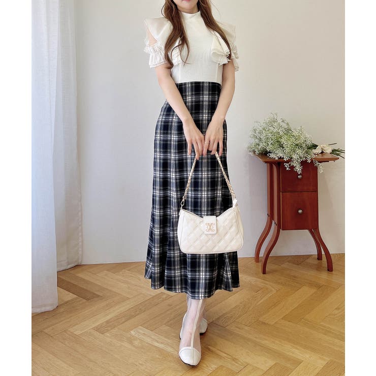 チェック柄ドッキングワンピース[品番：INGW0010993]｜INGNI （イング