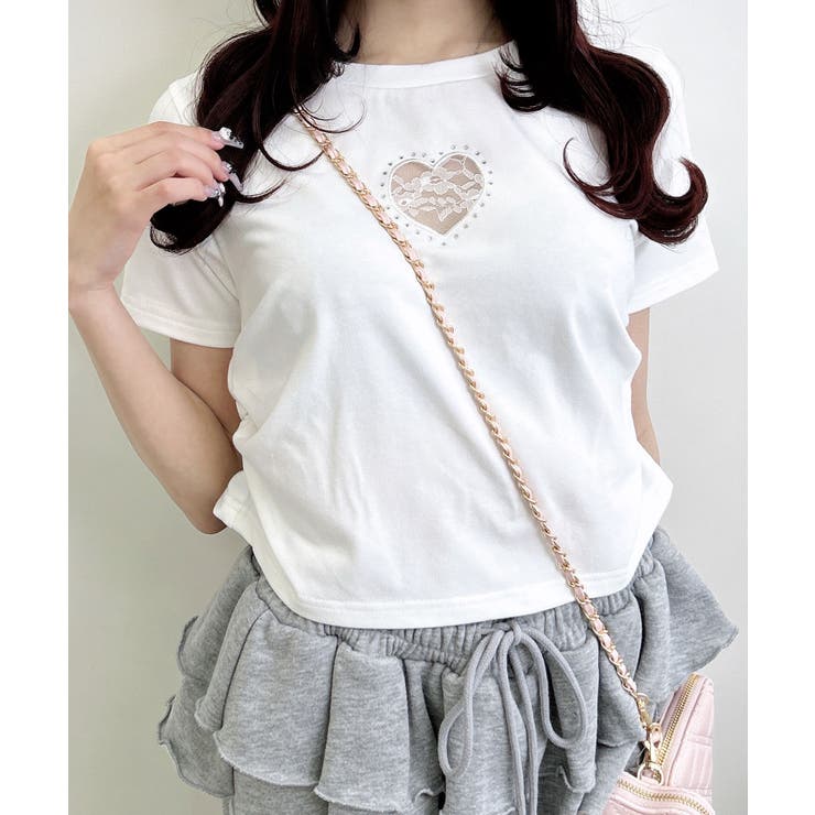 ハートレース抜きサイドギャザーT | INGNI  | 詳細画像2 