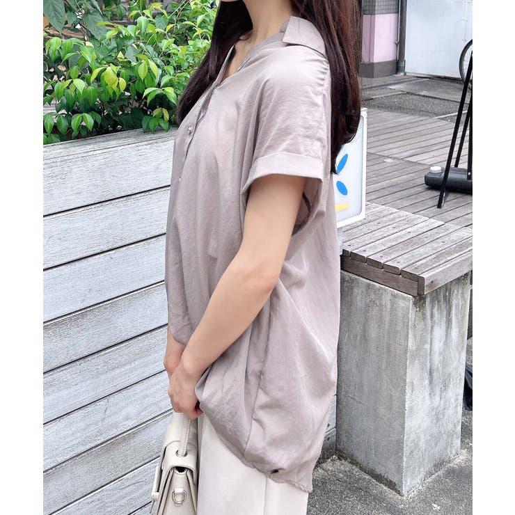 多種ボタン後ろレースアップタケノコシャツ | INGNI  | 詳細画像24 