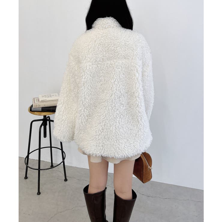 リボン取り外しスタンドボアブルゾン | INGNI  | 詳細画像7 