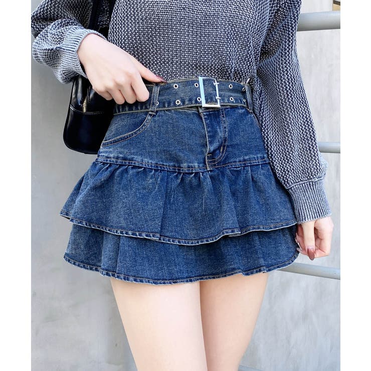 ベルト付デニムフリルミニスカパン | INGNI  | 詳細画像8 