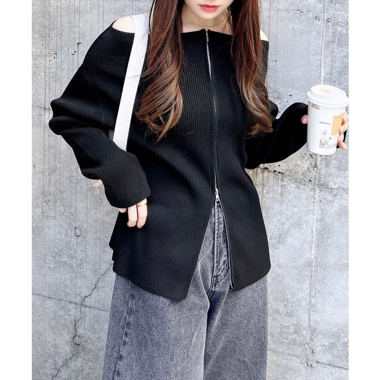 オフショルジップニットカーディガン | INGNI  | 詳細画像8 