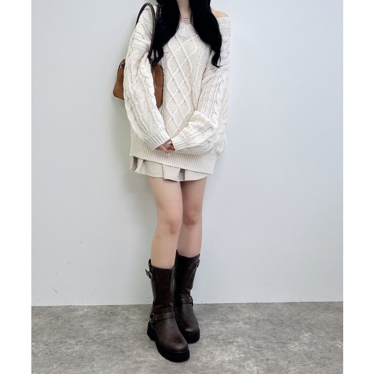 3G 2WAYケーブルルーズチュニックニット | INGNI  | 詳細画像7 