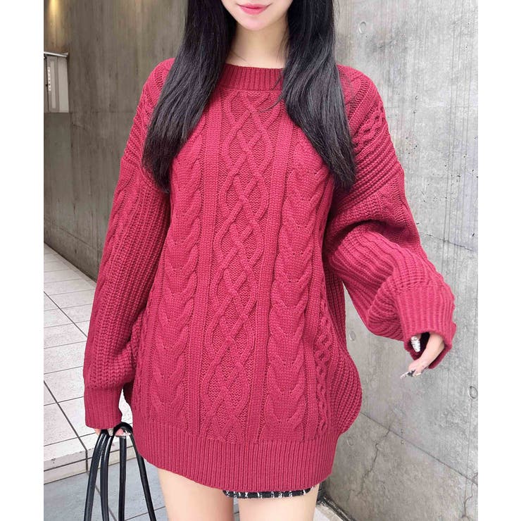 5G Backベロアリボンケーブルチュニックニット | INGNI  | 詳細画像27 