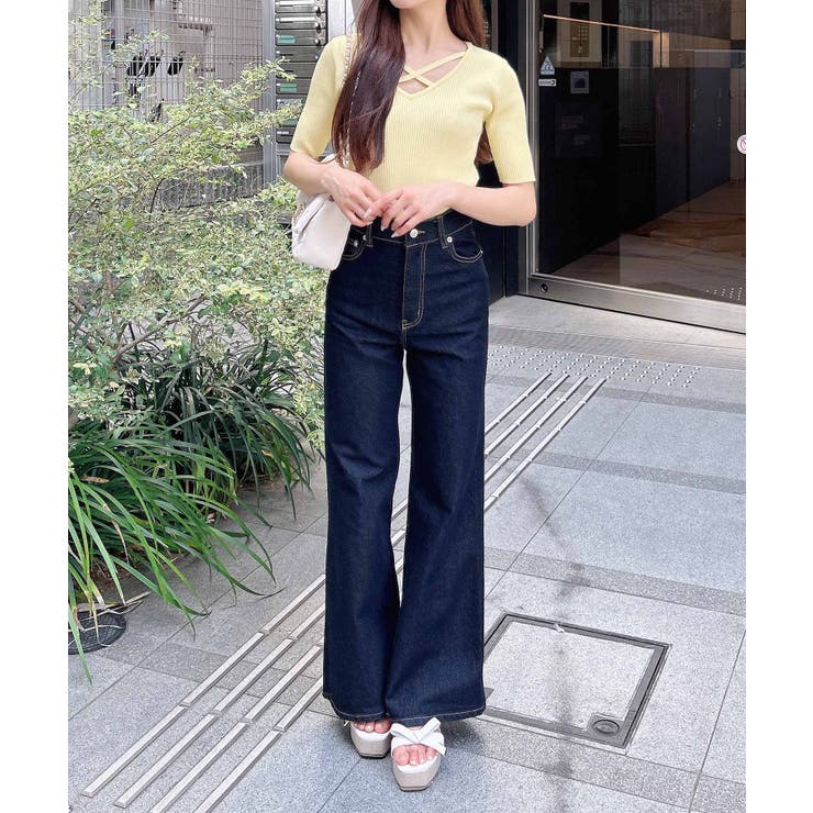 【WEB限定】クロスチョーカーリブニット | INGNI  | 詳細画像23 