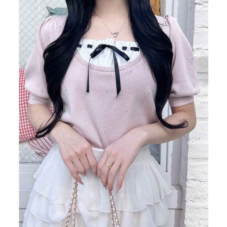 12Gビジュー飛ばしレイヤード風ニット | INGNI  | 詳細画像20 