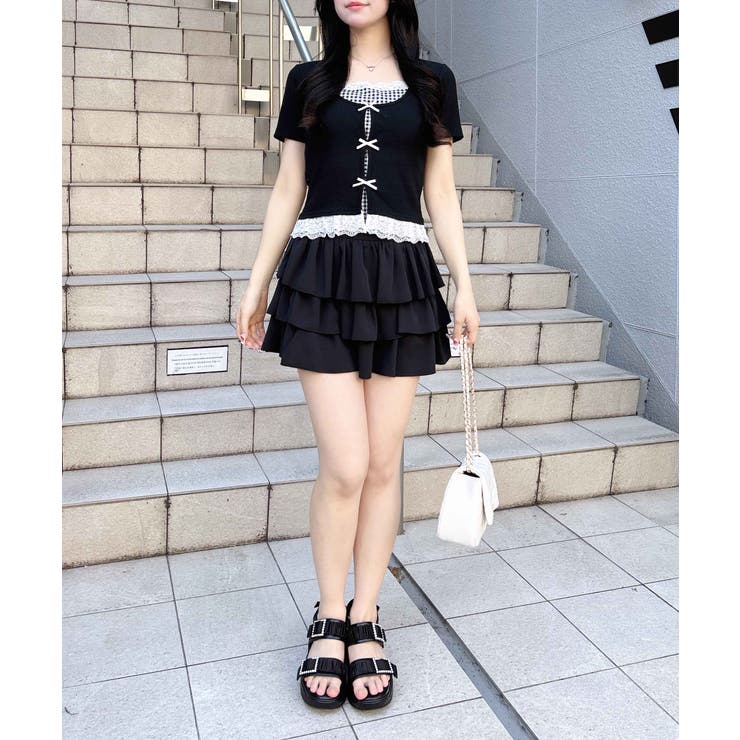 レイヤード前リボンリブTOPs | INGNI  | 詳細画像6 