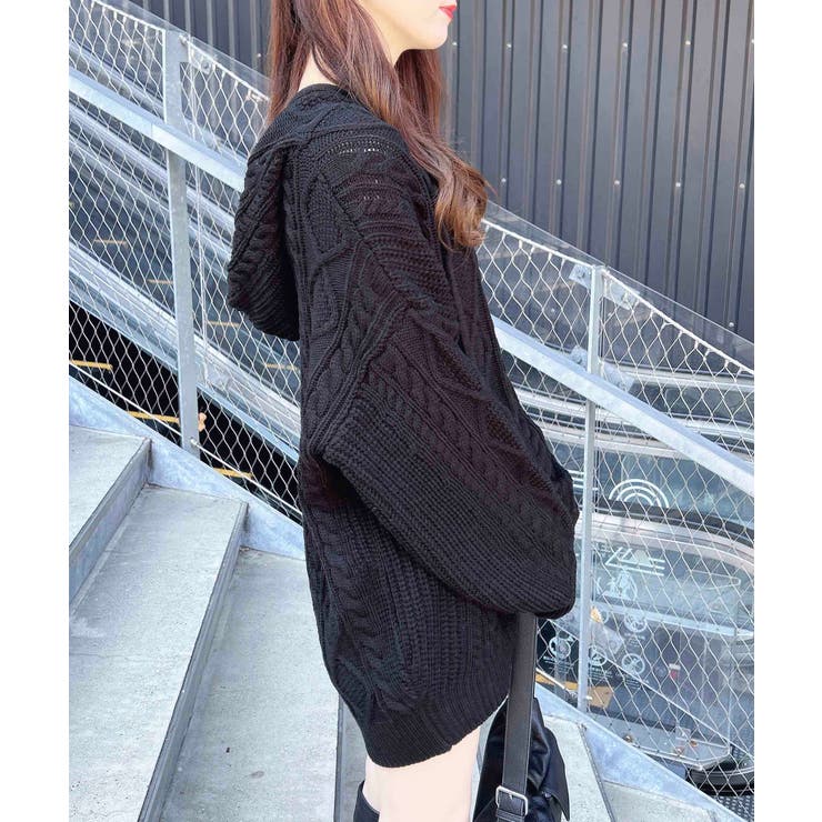 ケーブルBIGニットパーカー | INGNI  | 詳細画像15 