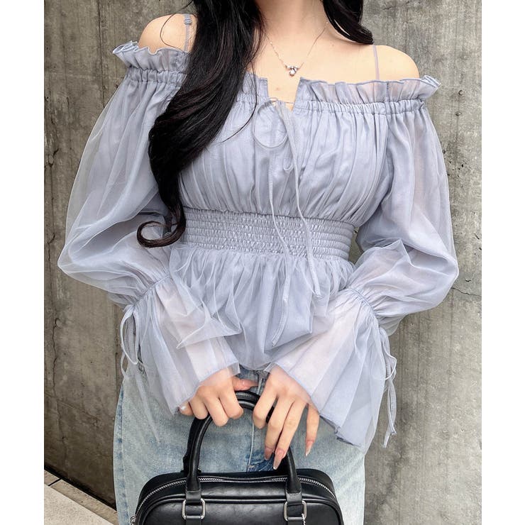 チュールオフショルブラウス | INGNI  | 詳細画像23 