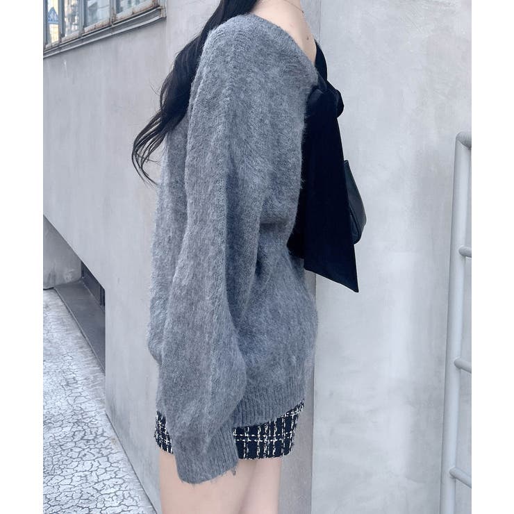 7G Backベロアリボンチュニックシャギーニット | INGNI  | 詳細画像22 