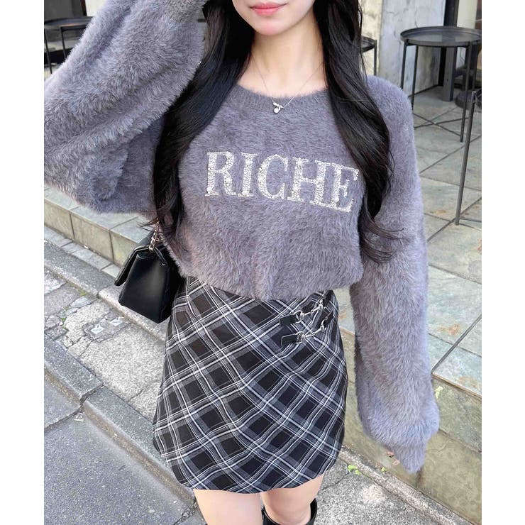 7Gパールビジューロゴフェザーニット | INGNI  | 詳細画像20 