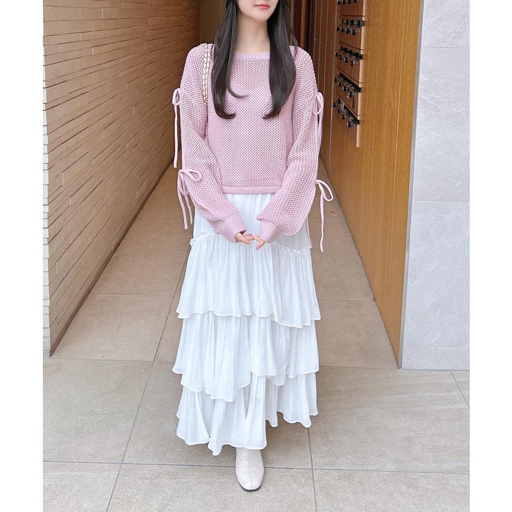 7Gメッシュショルダースリットリボンニット | INGNI  | 詳細画像15 