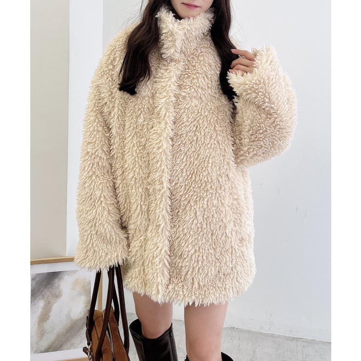 リボン取り外しスタンドボアブルゾン | INGNI  | 詳細画像12 