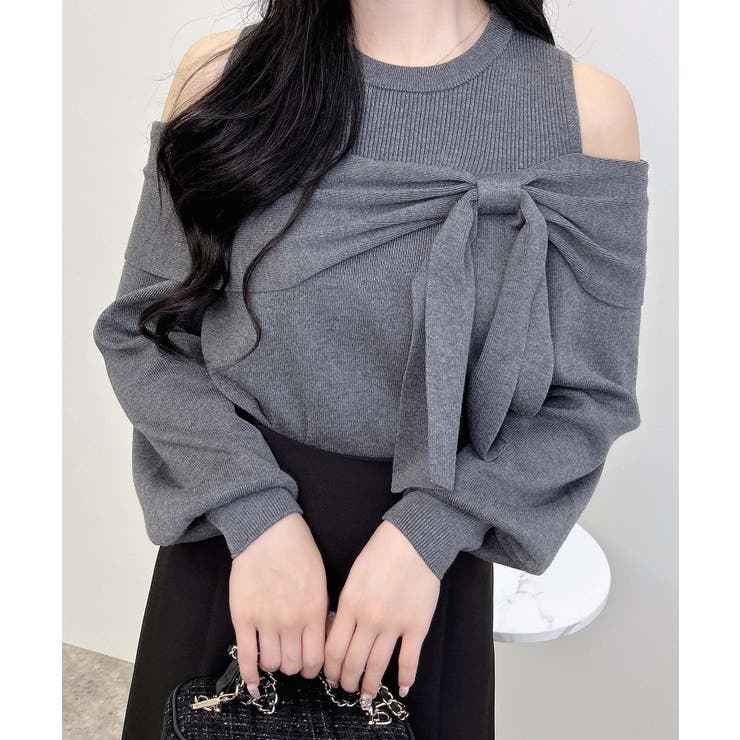 12G肩開きリボンニット | INGNI  | 詳細画像17 