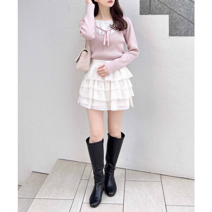 12Gフロントレースドッキングニット | INGNI  | 詳細画像29 