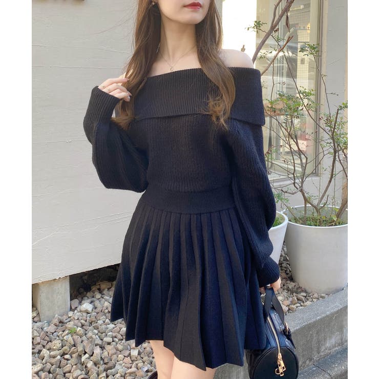 クロ | 7Gオフショルニットワンピ | INGNI 