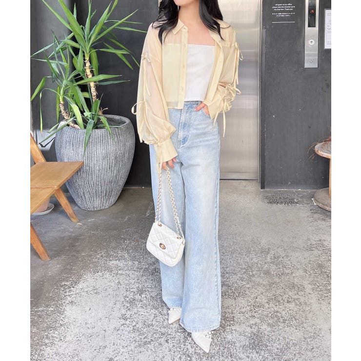 袖リボンラメシアーショートシャツ | INGNI  | 詳細画像17 