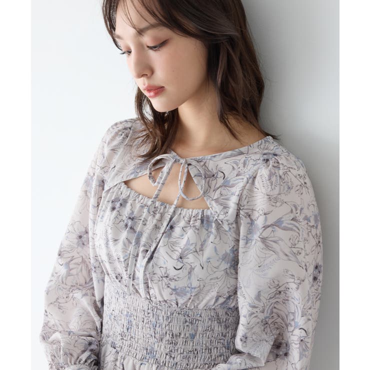 デコルテオープン花柄ワンピース | INGNI  | 詳細画像16 