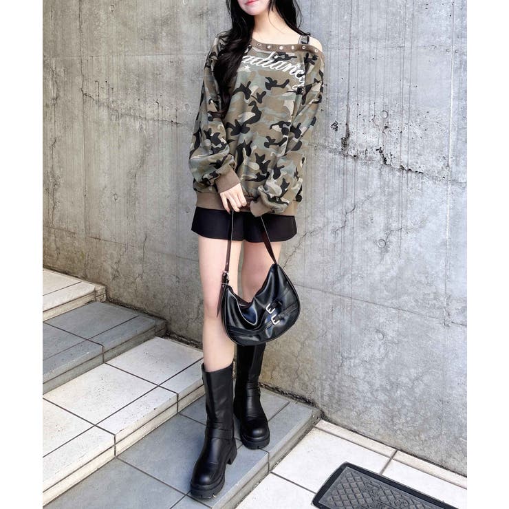 ハトメオフショルロゴ裏毛TOPs | INGNI  | 詳細画像18 