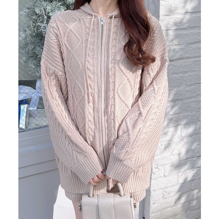 ケーブルBIGニットパーカー | INGNI  | 詳細画像9 