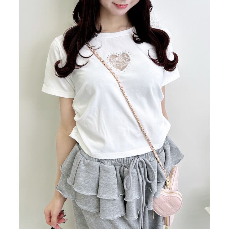 ハートレース抜きサイドギャザーT | INGNI  | 詳細画像3 