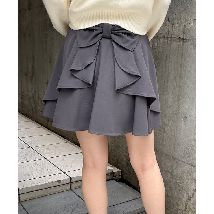 グレー | バックリボンフレアスカパン | INGNI 