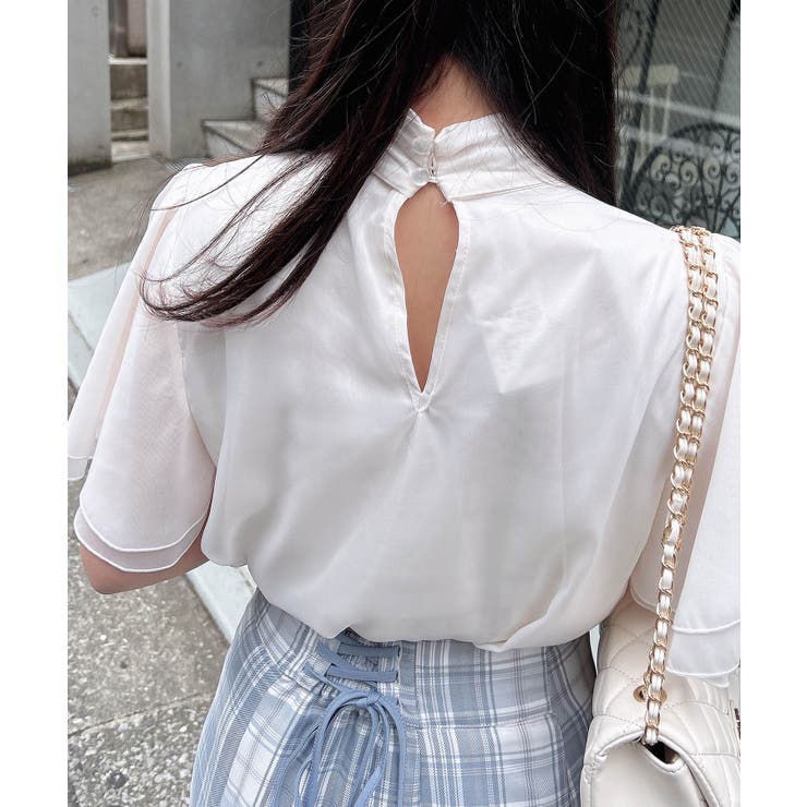 【WEB限定】ラメシアー2wayリボンフレアスリーブブラウス | INGNI  | 詳細画像10 