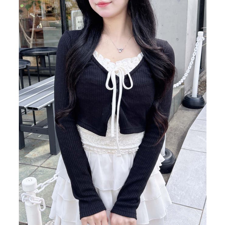 レースレイヤードカーデTOPs | INGNI  | 詳細画像8 