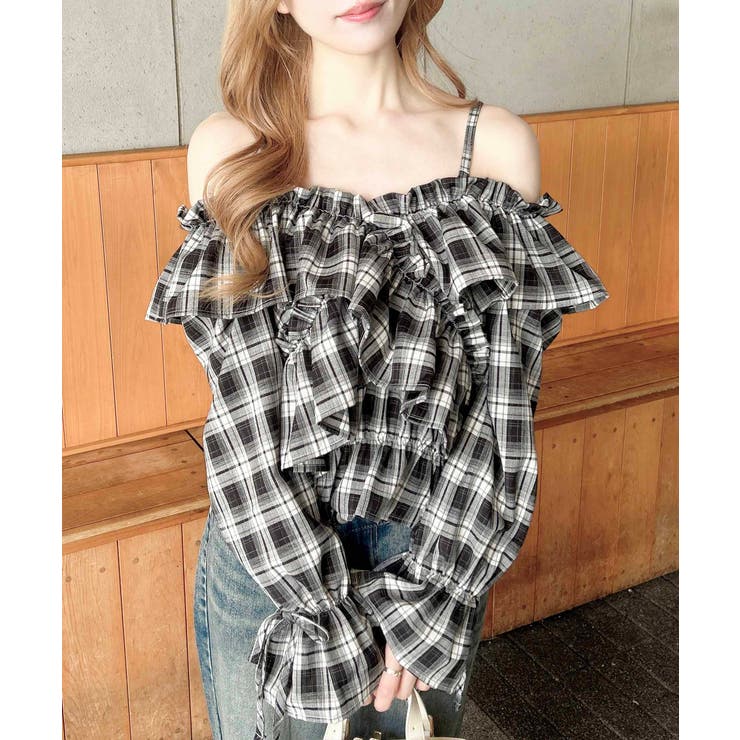 クロスフリルオフショルブラウス | INGNI  | 詳細画像9 