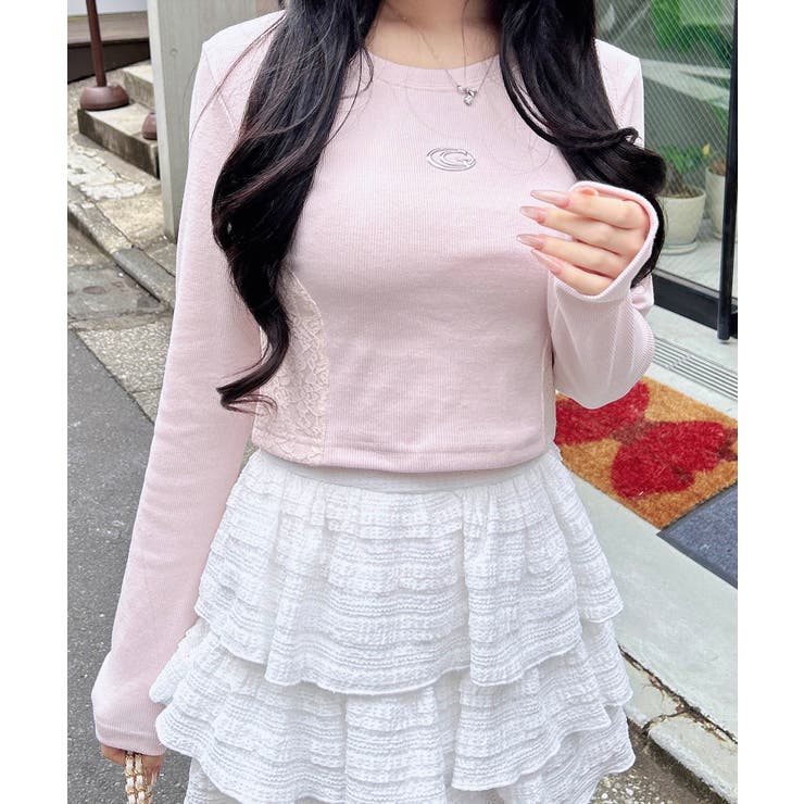 サイドレース胸ロゴロンT | INGNI  | 詳細画像1 