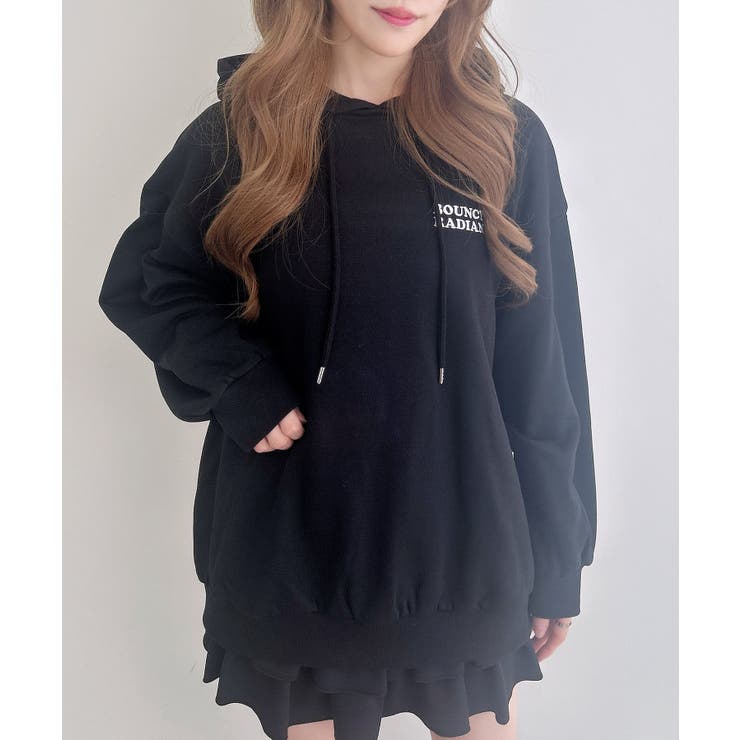 バック貼付ハートロゴ裏毛チュニックパーカー | INGNI  | 詳細画像6 