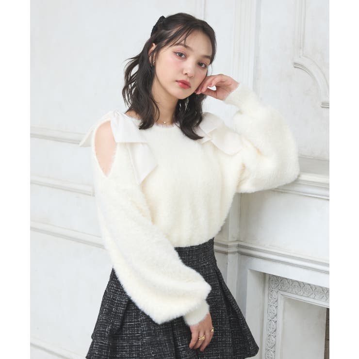 12G肩リボンフェザーニット | INGNI  | 詳細画像18 