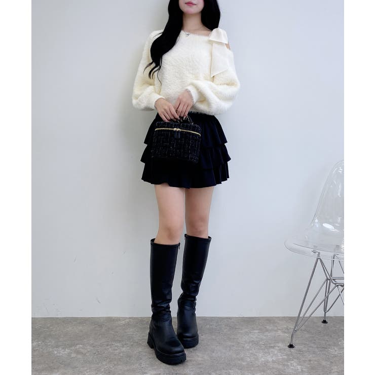 12G肩リボンワンショルフェザーニット | INGNI  | 詳細画像16 