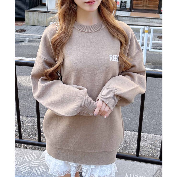 12G BackBIGロゴチュニックニット | INGNI  | 詳細画像15 