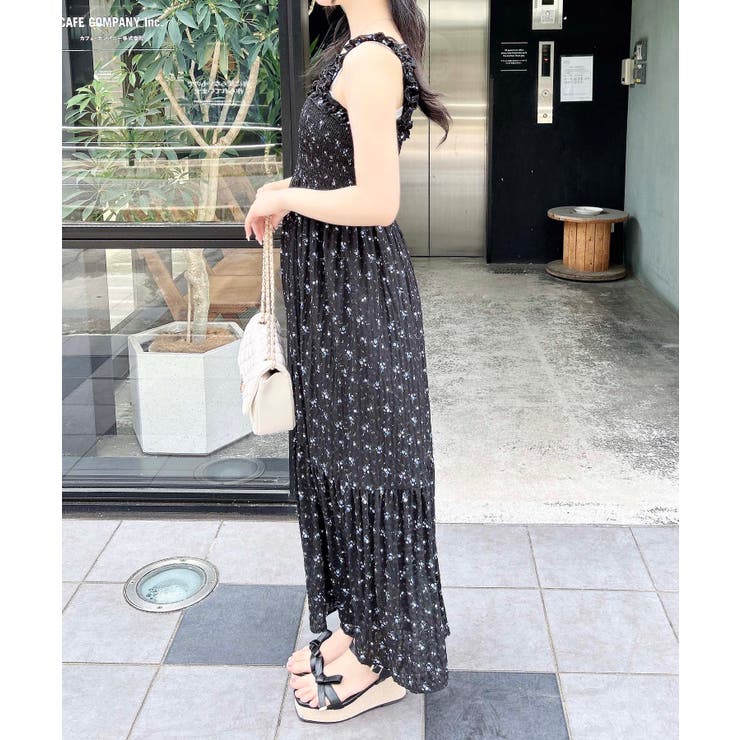INGNI ワンピース ドレス 2way INGNI｜2Wayフリル花柄シャーリングワンピース | Rakuten