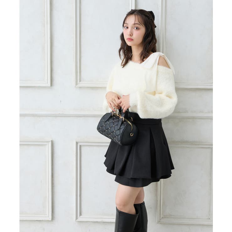 12G肩リボンワンショルフェザーニット | INGNI  | 詳細画像17 