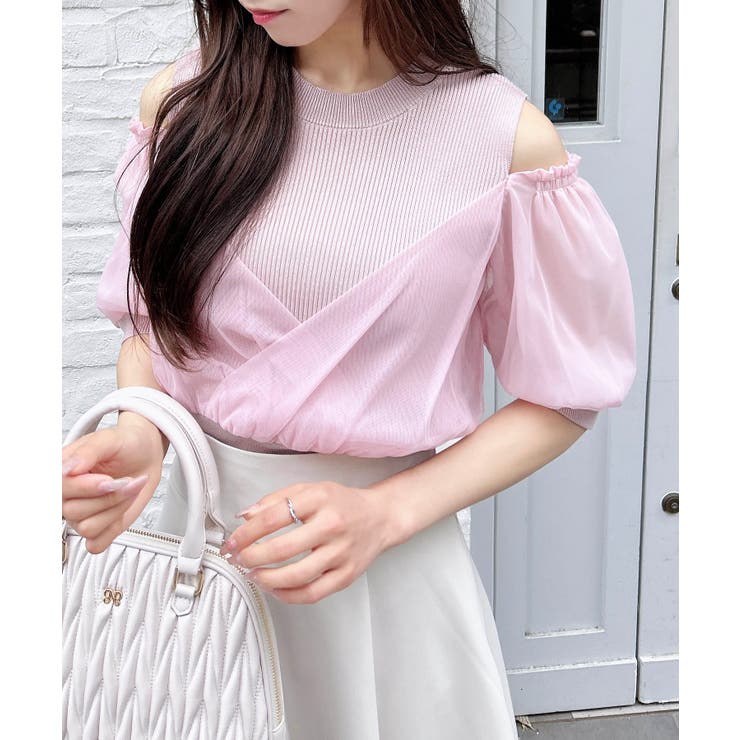 12Gチュールカシュクール半袖ニット | INGNI  | 詳細画像18 