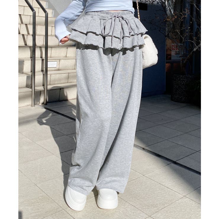 グレー | フリルスウェットパンツ | INGNI 