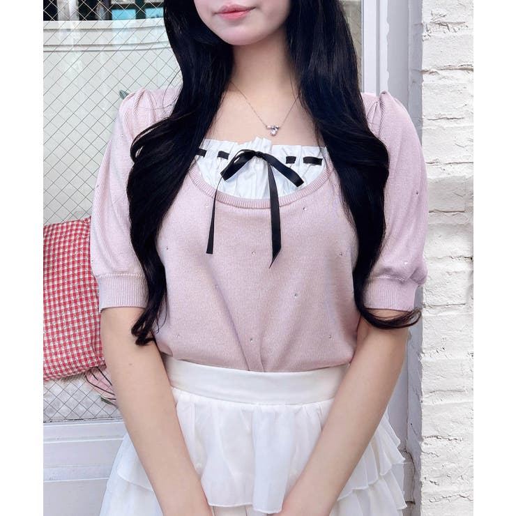 12Gビジュー飛ばしレイヤード風ニット | INGNI  | 詳細画像19 