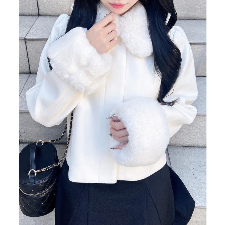 マルチWAY BIGリボンショート丈コート[品番：INGW0011299]｜INGNI