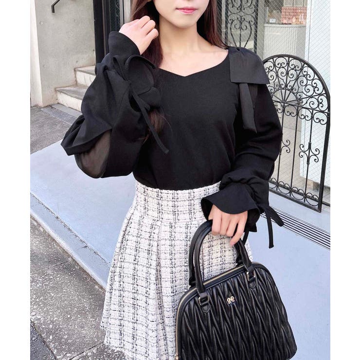 【WEB限定】袖レース＆リボントップス | INGNI  | 詳細画像11 