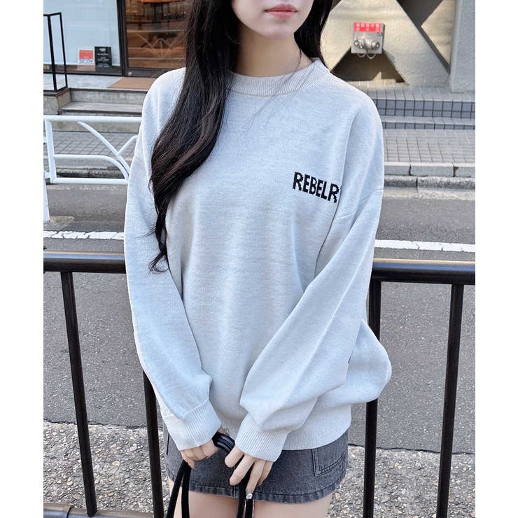 12G BackBIGロゴチュニックニット | INGNI  | 詳細画像3 