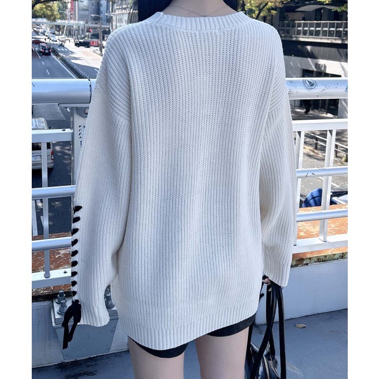 7Gレースアップ畦チュニックニット | INGNI  | 詳細画像4 