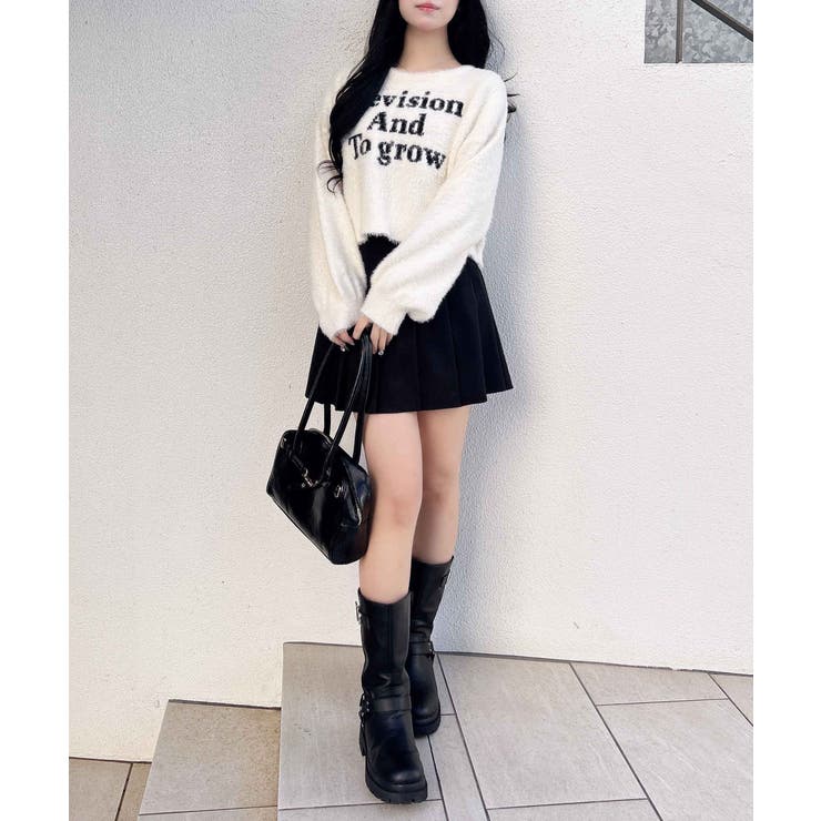 7Gショート丈フェザー3段ロゴニット | INGNI  | 詳細画像6 