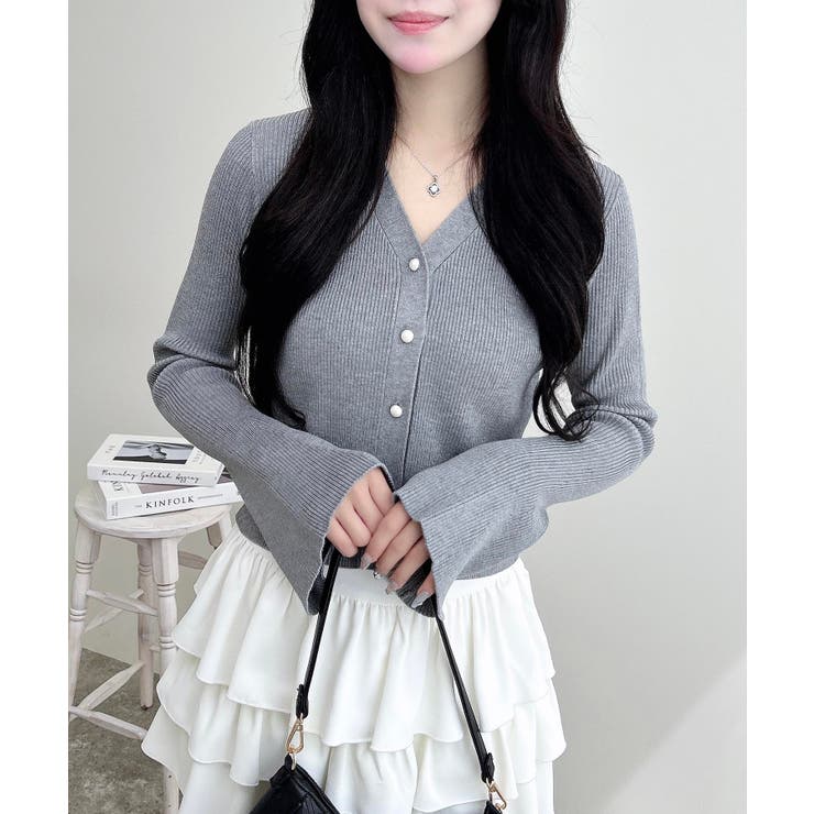 12Gフレアスリーブリブニットカーディガン | INGNI  | 詳細画像10 