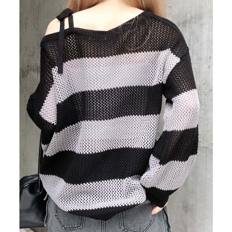 7Gメッシュボーダーチュニックニット | INGNI  | 詳細画像12 