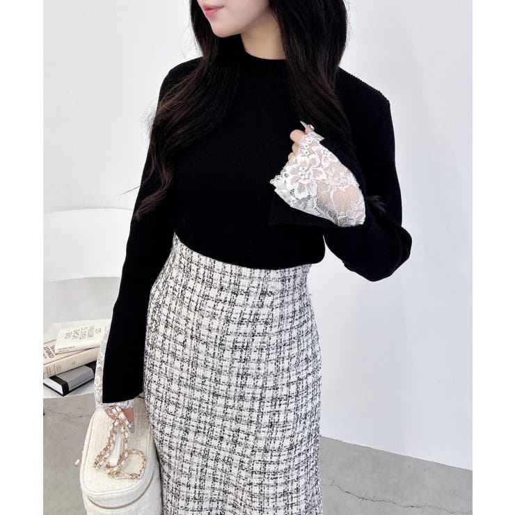 12G袖スリットレースニット | INGNI  | 詳細画像2 