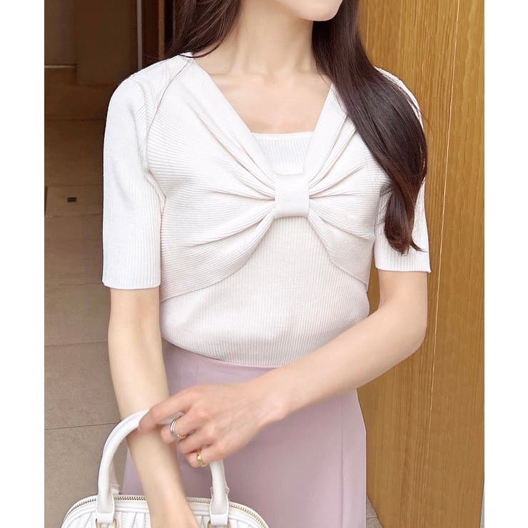 【WEB限定】リボンレイヤード風ニット | INGNI  | 詳細画像6 