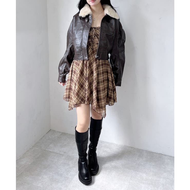 ファーティペット付フェイクレザーショートブルゾン | INGNI  | 詳細画像16 